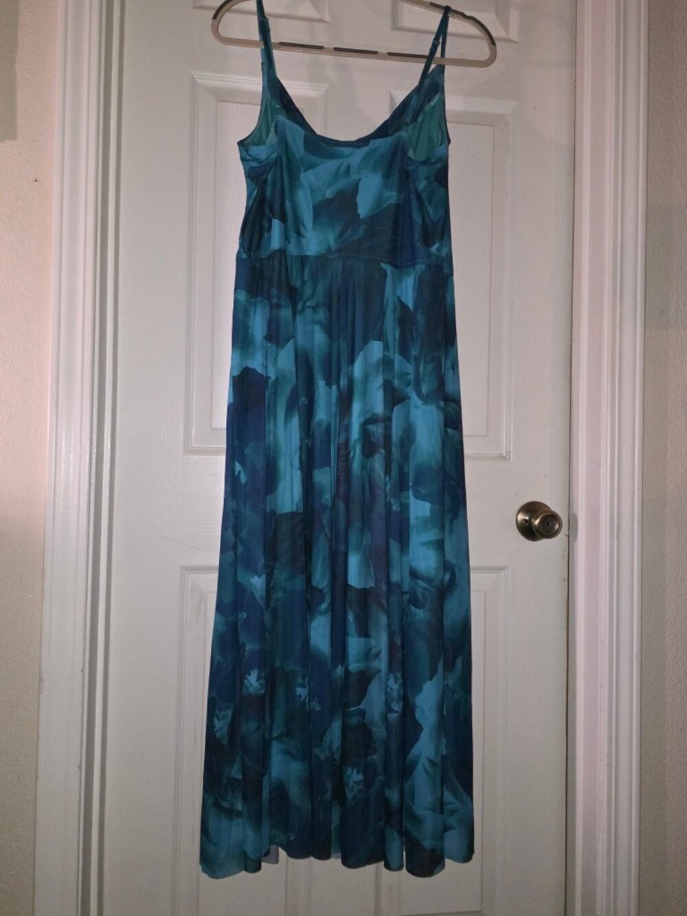 BTFBM Blue Floral Cowl Neck Maxi Dress XXL NWT